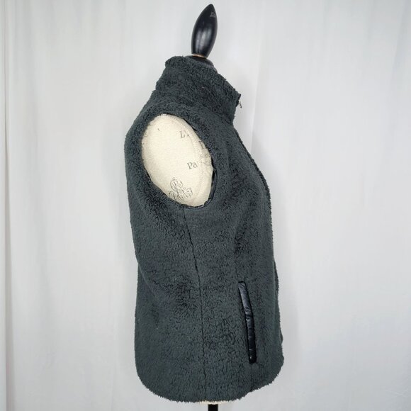Patagonia Vest Medium Black Reversible Sherpa Nylon - Picture 8 of 10